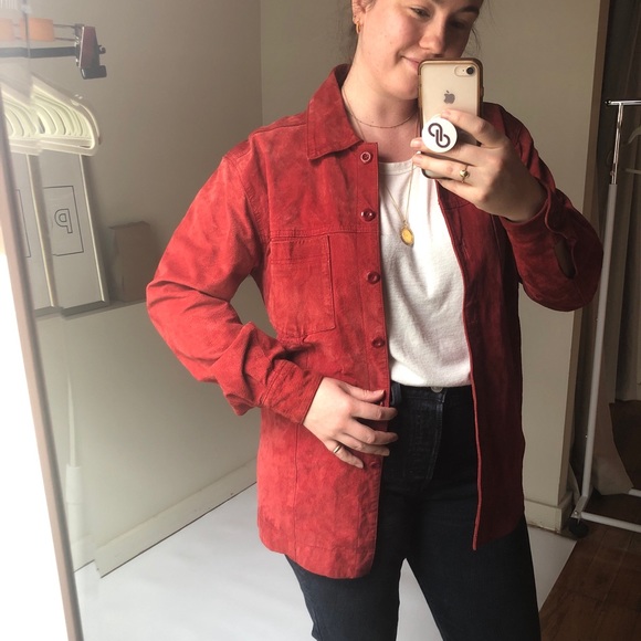 90s SUEDE LEATHER SHACKET - Picture 2 of 15